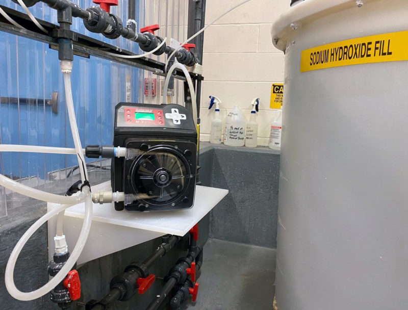Chemical Metering Pump installed at Dighton Water District